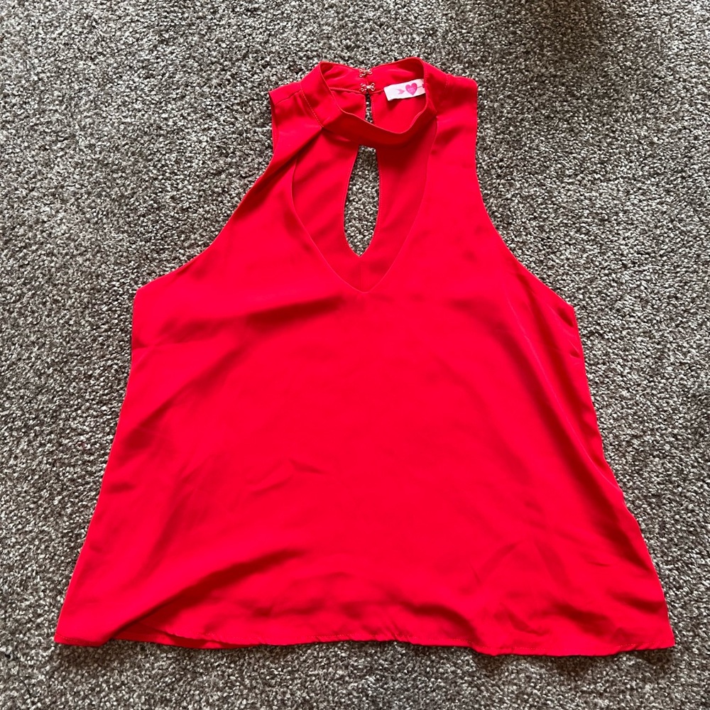 High Neck Keyhole Top